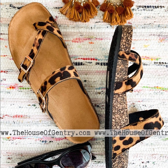 The House Of Gentry Shoes - Leopard Sandals